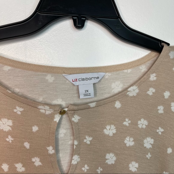NWT Liz Claiborne Floral Long Sleeve Shirt - Picture 2 of 9